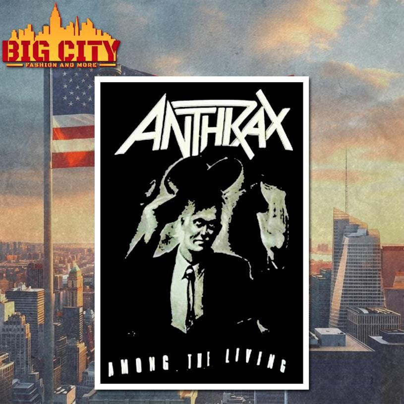 Anthrax 'Among The Living' - Adult & Kids T-Shirts, Sweatshirts & Hoodies apparel design preview 4