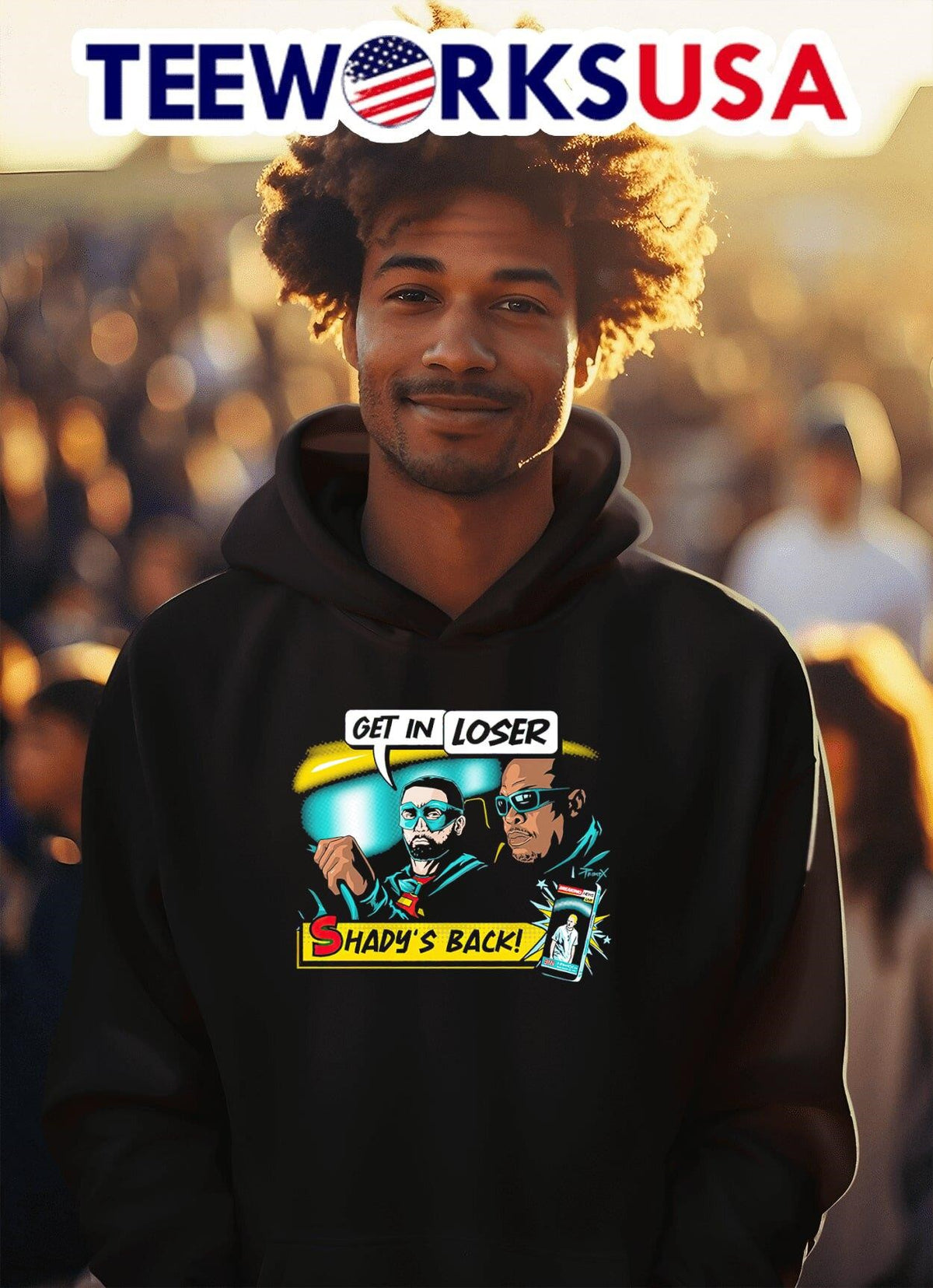 Get in loser Shady's back - Adult & Kids T-Shirts, Sweatshirts & Hoodies apparel design preview 2