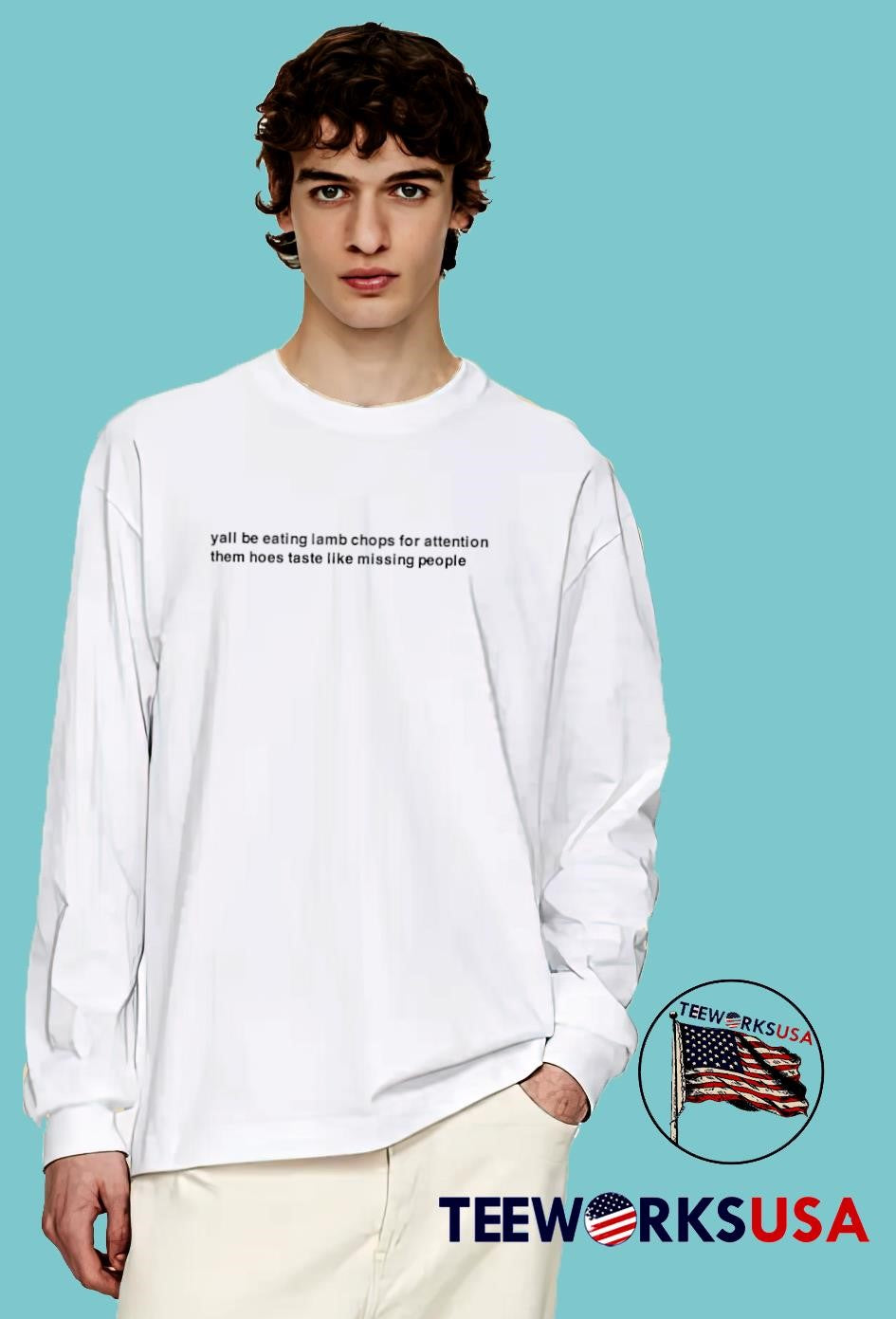 Y'all be eating lamb chops for attention - Adult & Kids T-Shirts, Sweatshirts & Hoodies apparel design preview 4