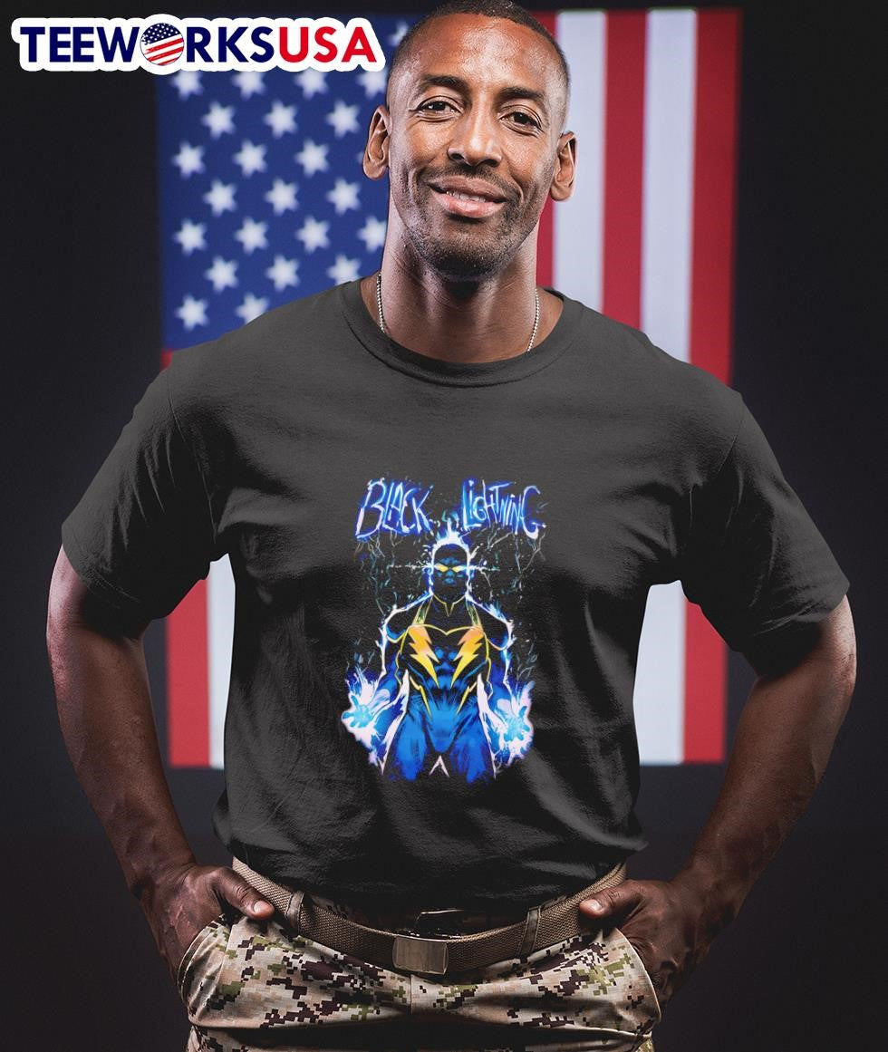 Black Lightning DC graphic - Adult & Kids T-Shirts, Sweatshirts & Hoodies apparel design preview 1