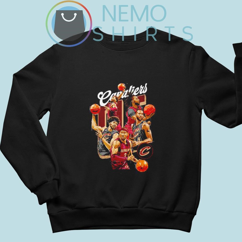 Cleveland Cavaliers starting 5 cartoon - Adult & Kids T-Shirts, Sweatshirts & Hoodies apparel design preview 5