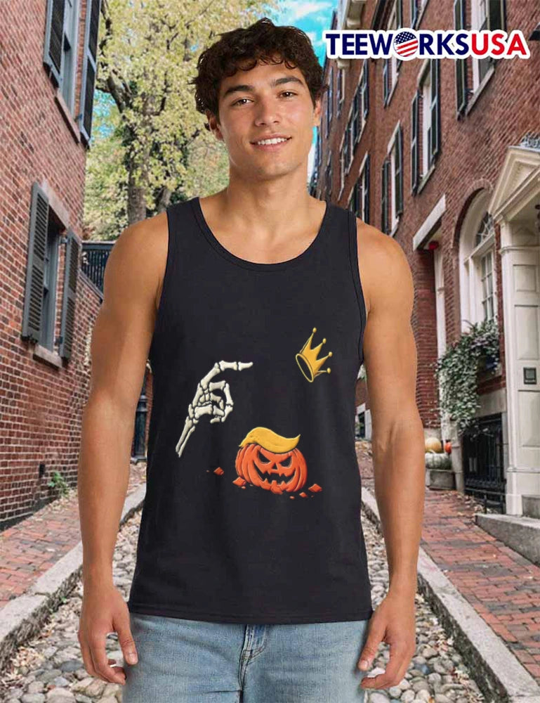 No Kings Skeleton Trump Pumpkin Halloween - Adult & Kids T-Shirts, Sweatshirts & Hoodies apparel design preview 6
