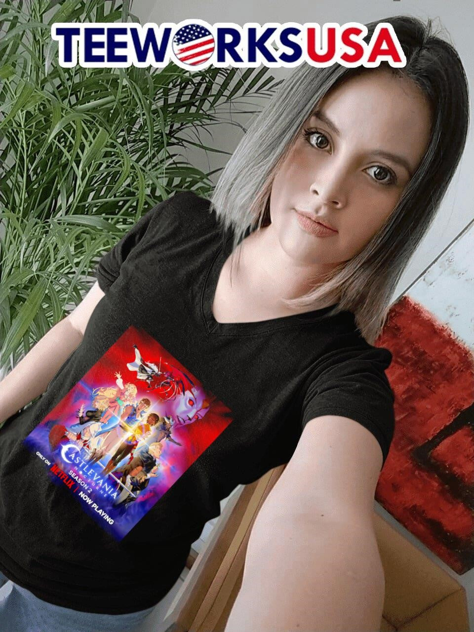 Castlevania Nocturne season 2 poster - Adult & Kids T-Shirts, Sweatshirts & Hoodies apparel design preview 7
