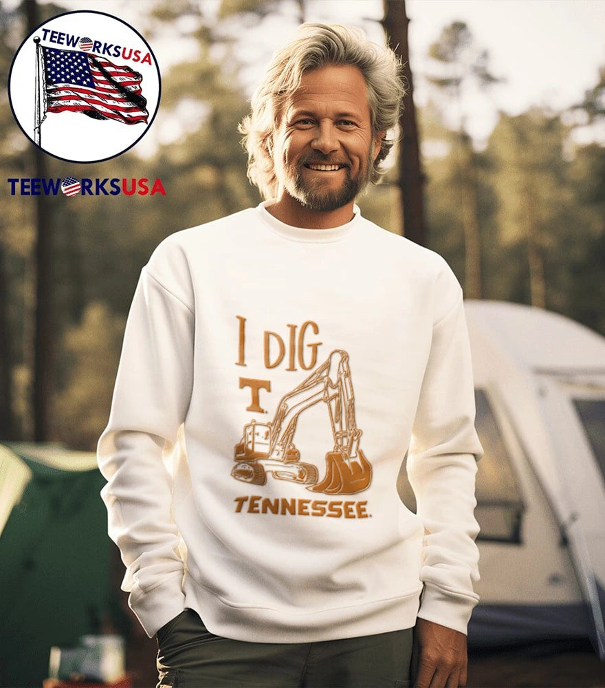 I Dig T Tennessee Excavator - Adult & Kids T-Shirts, Sweatshirts & Hoodies apparel design preview 5