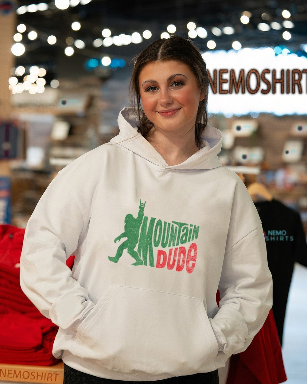 Mountain dude monster in the woods - Adult & Kids T-Shirts, Sweatshirts & Hoodies apparel design preview 3