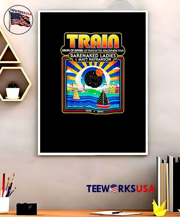 Train Drops Of Jupiter 25 Years In The Atmosphere - Adult & Kids T-Shirts, Sweatshirts & Hoodies apparel design preview 5