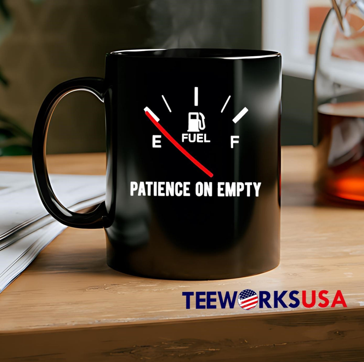 Fuel Needle Patience On Empty - Adult & Kids T-Shirts, Sweatshirts & Hoodies apparel design preview 2