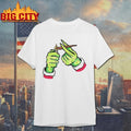 Grinch hand Dank Merry Xmas Cannabis Leaf - Adult & Kids T-Shirts, Sweatshirts & Hoodies apparel design preview 1