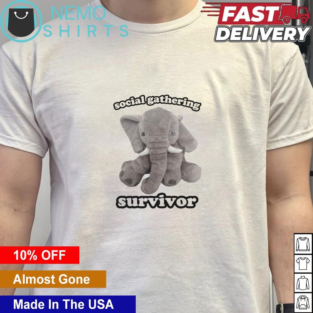 Social gathering survivor elephant - Adult & Kids T-Shirts, Sweatshirts & Hoodies apparel design preview 5