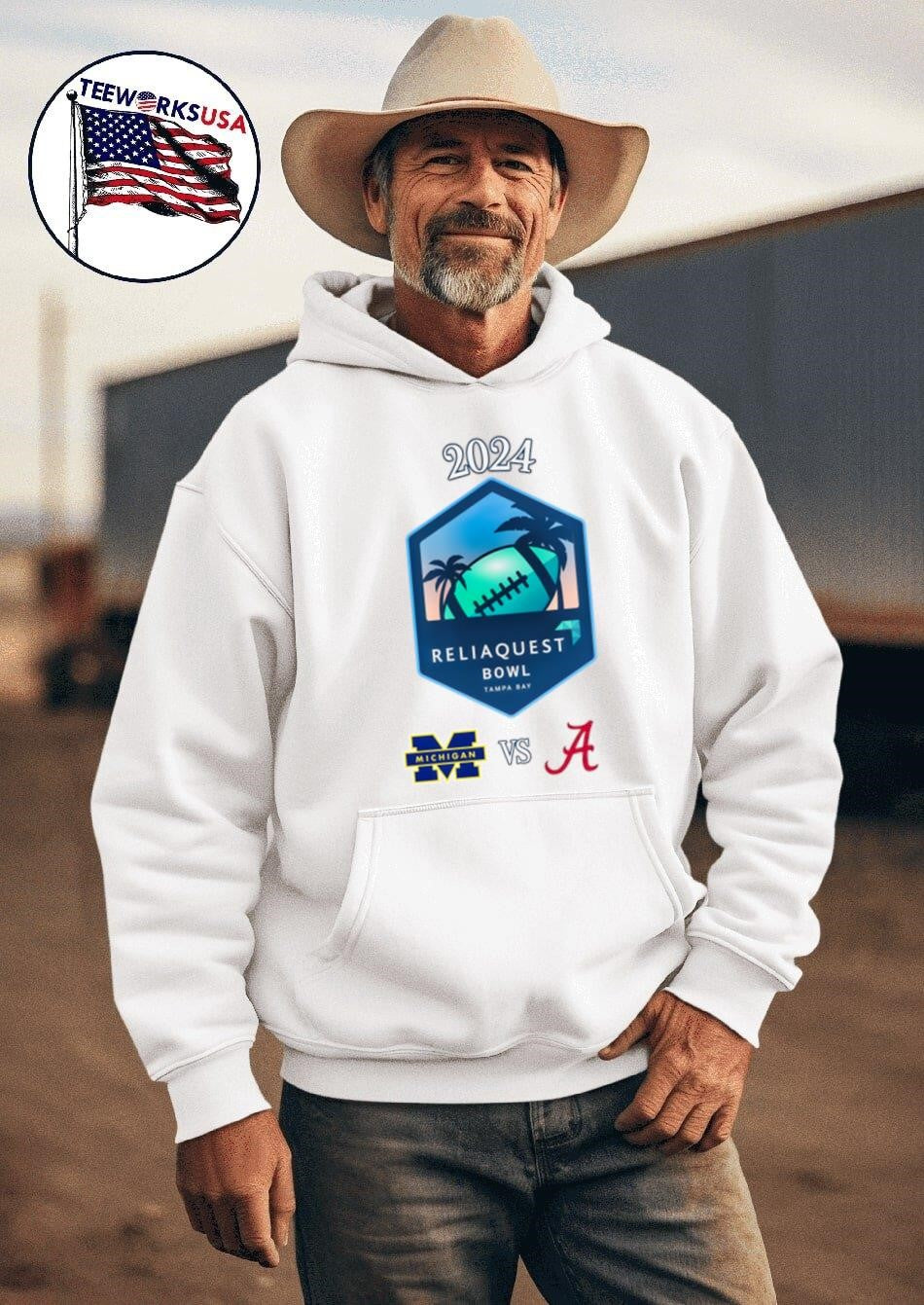2024 Reliaquest Bowl Alabama Crimson Tide vs Michigan - Adult & Kids T-Shirts, Sweatshirts & Hoodies apparel design preview 2