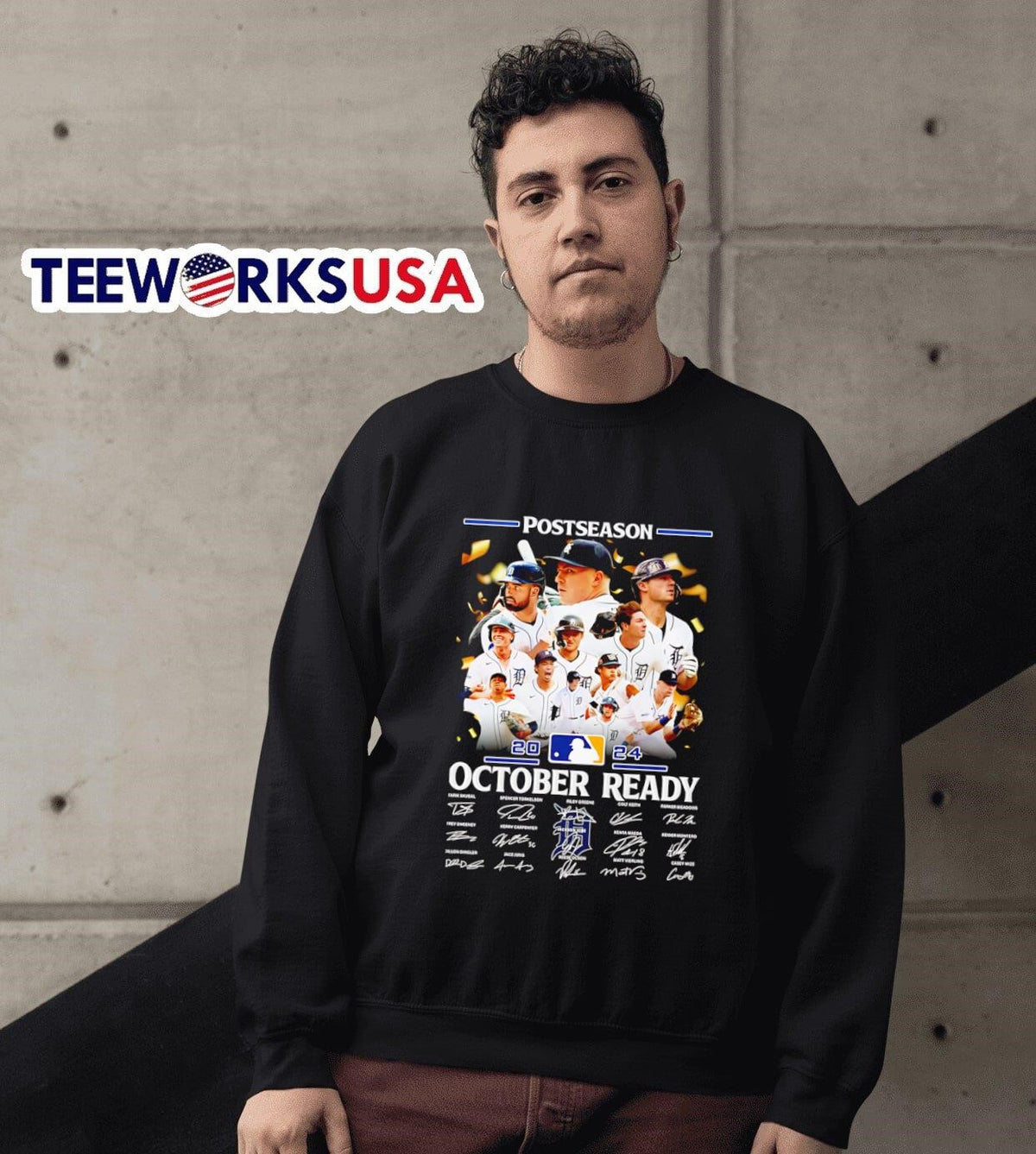 Detroit Tigers Postseason 2024 October Ready players - Adult & Kids T-Shirts, Sweatshirts & Hoodies apparel design preview 3