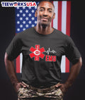 EMS heartbeat Cincinnati Reds logo - Adult & Kids T-Shirts, Sweatshirts & Hoodies apparel design preview 1