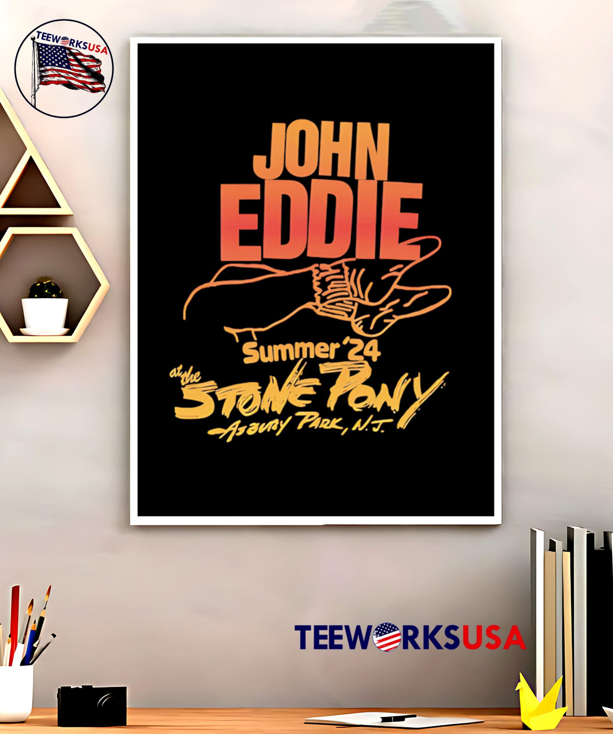 John Eddie Summer '24 At The Stone Pony Asovay Park - Adult & Kids T-Shirts, Sweatshirts & Hoodies apparel design preview 5