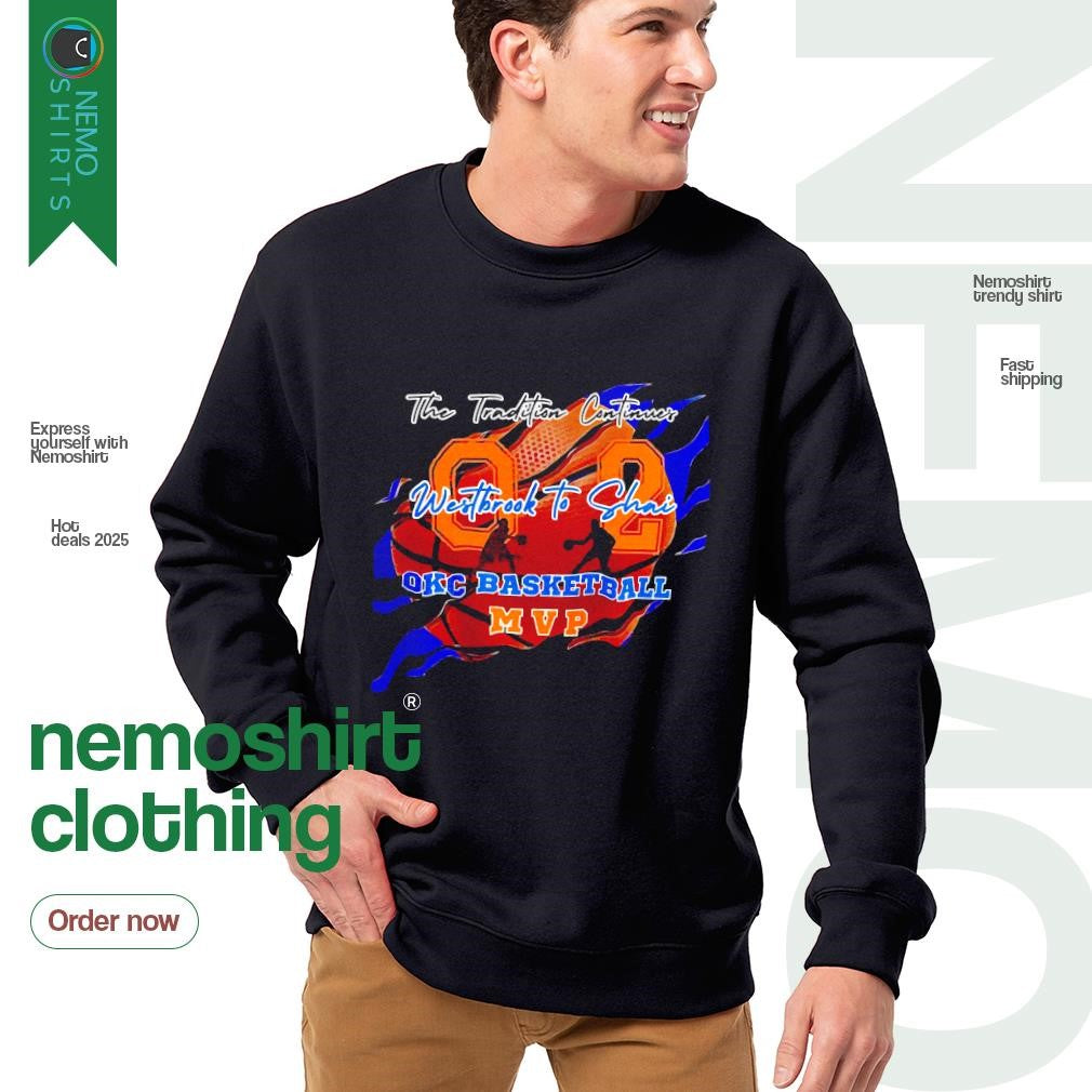 The tradition continues westbrook to Shai OKC Thunder - Adult & Kids T-Shirts, Sweatshirts & Hoodies apparel design preview 4