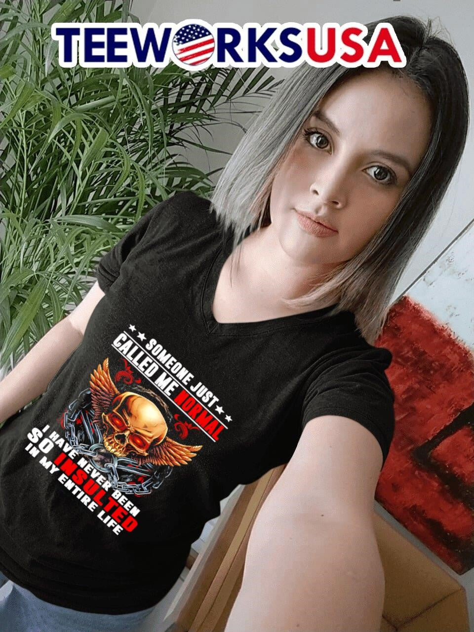 Skull someone just called my normal I have never been - Adult & Kids T-Shirts, Sweatshirts & Hoodies apparel design preview 7