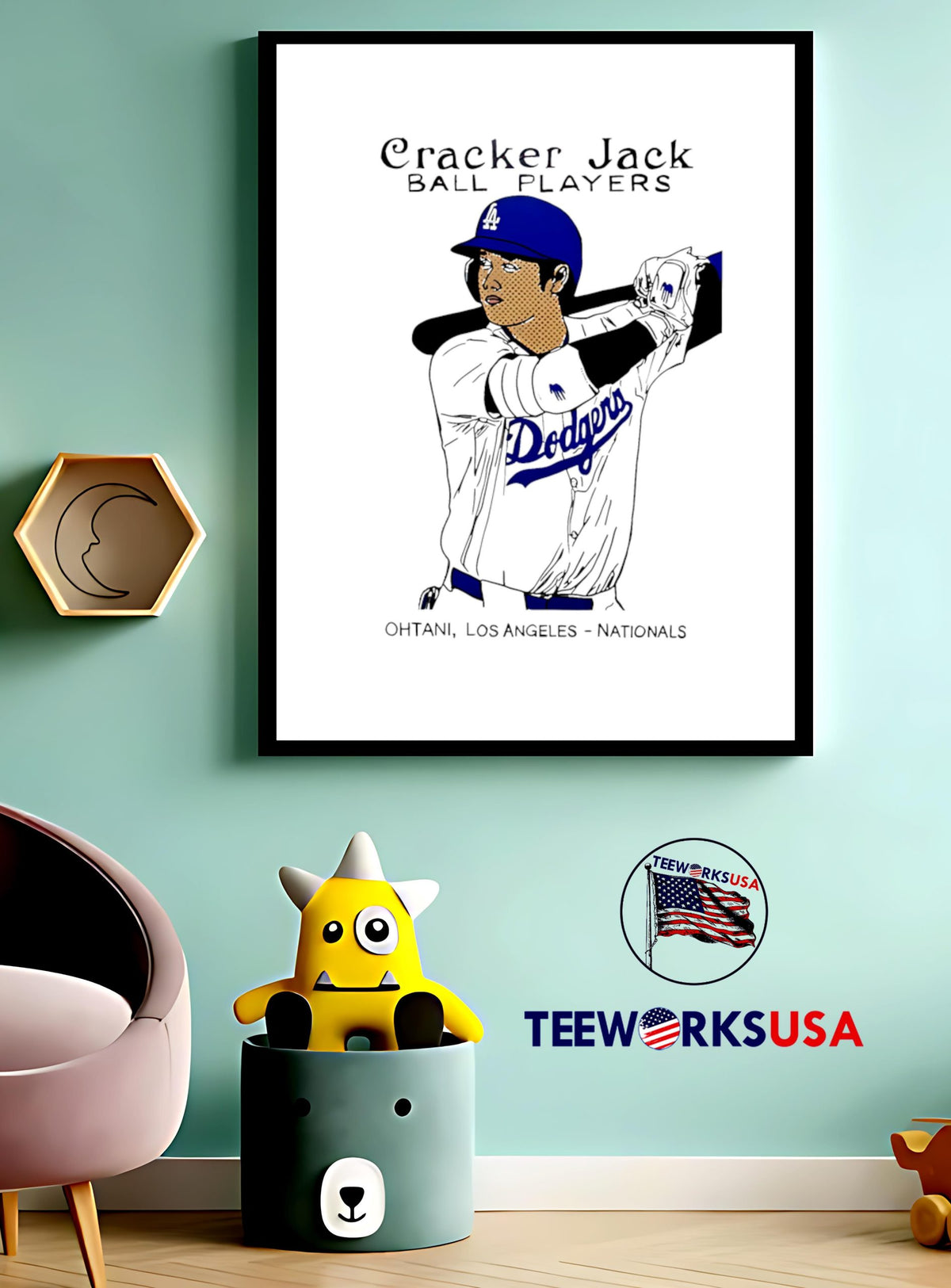 Shohei Ohtani Cracker Jack ball players - Adult & Kids T-Shirts, Sweatshirts & Hoodies apparel design preview 3