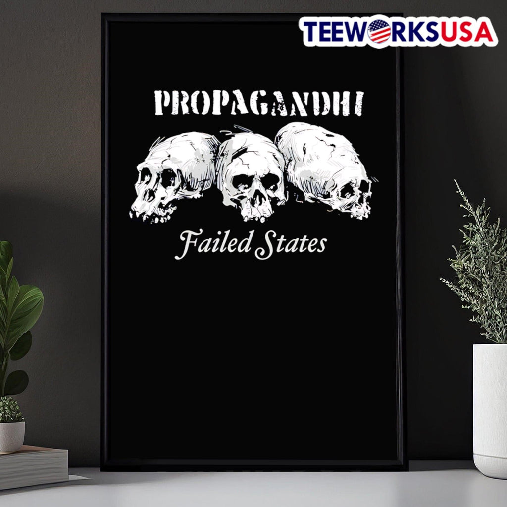 Propagandhi Failed States skulls - Adult & Kids T-Shirts, Sweatshirts & Hoodies apparel design preview 5