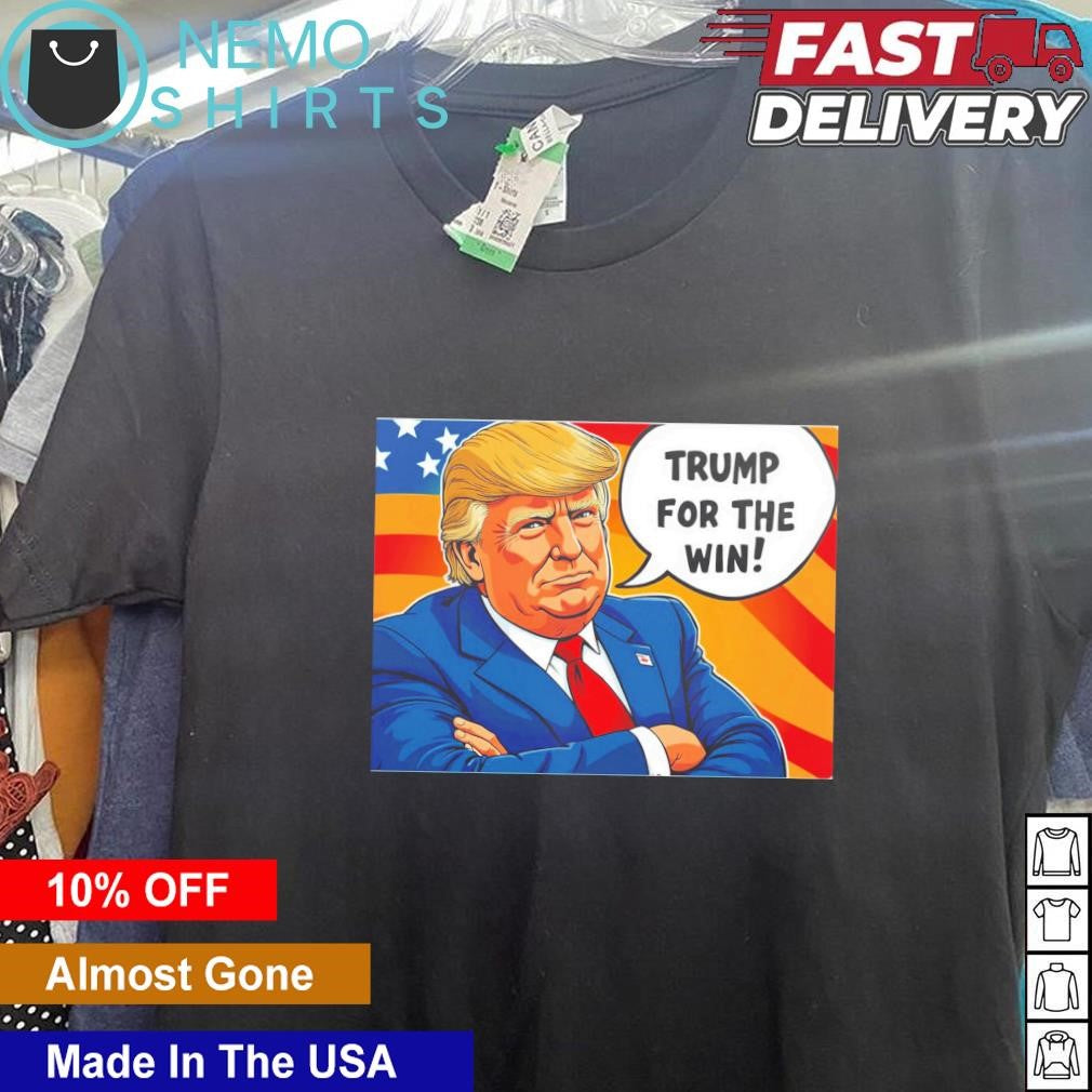 Trump for the win cartoon - Adult & Kids T-Shirts, Sweatshirts & Hoodies apparel design preview 5