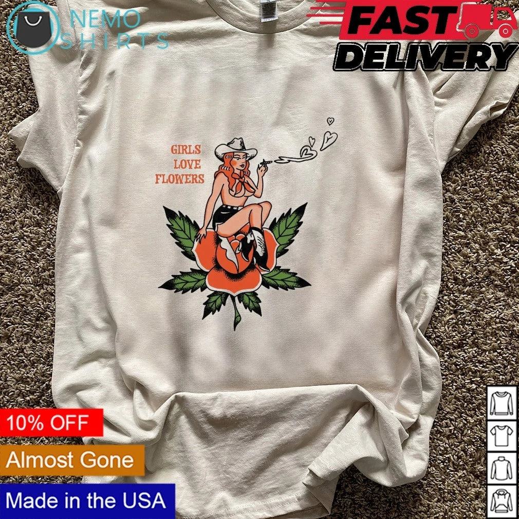 Relish Girls Love Flowers El Ray Cowgirl - Adult & Kids T-Shirts, Sweatshirts & Hoodies apparel design preview 5