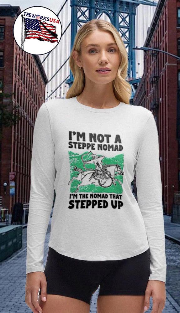 Im Not A Steppe Nomad The That Stepped Up Line Art - Adult & Kids T-Shirts, Sweatshirts & Hoodies apparel design preview 4