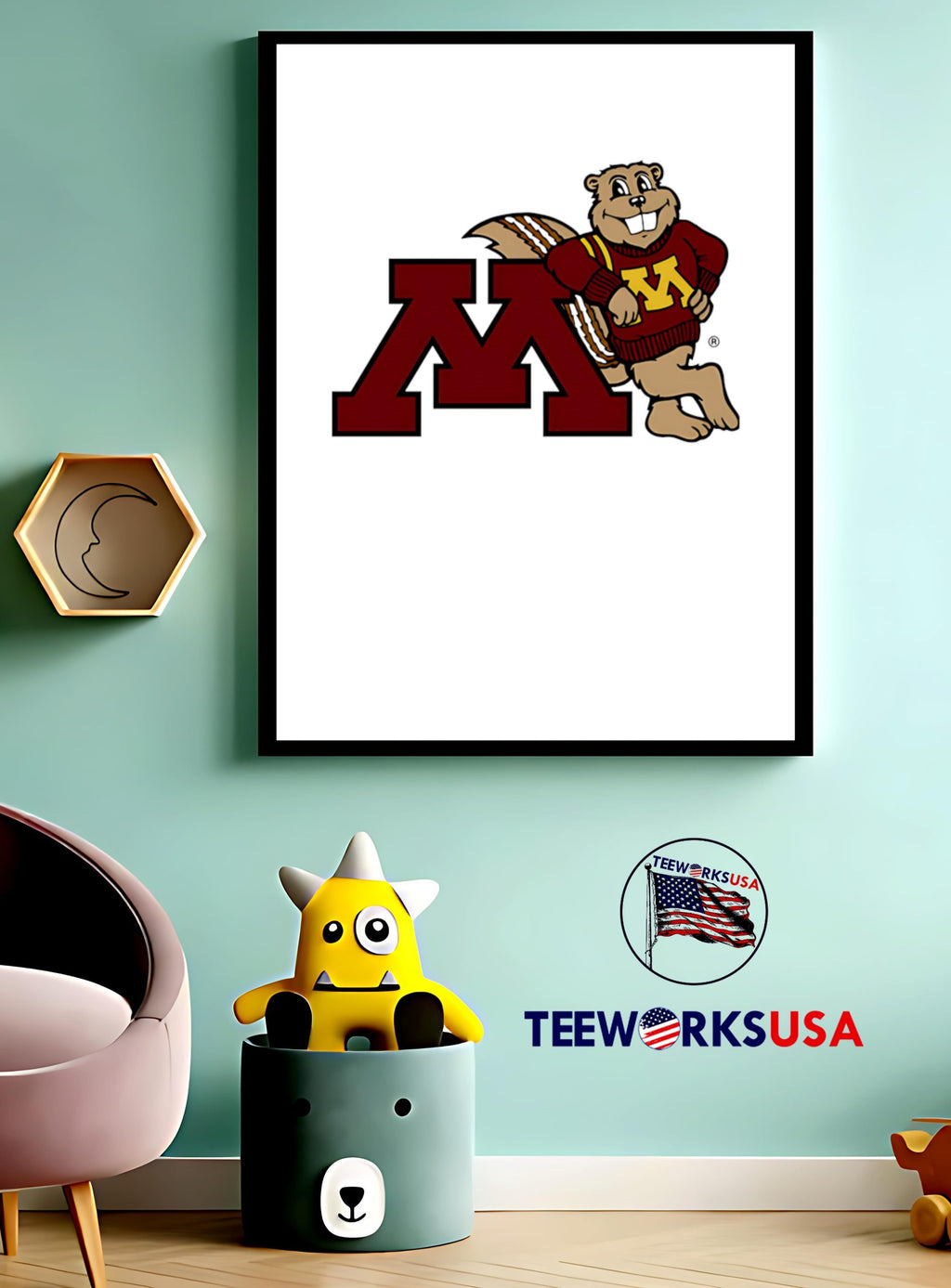 The Golden Gophers Hockey mascot - Adult & Kids T-Shirts, Sweatshirts & Hoodies apparel design preview 3