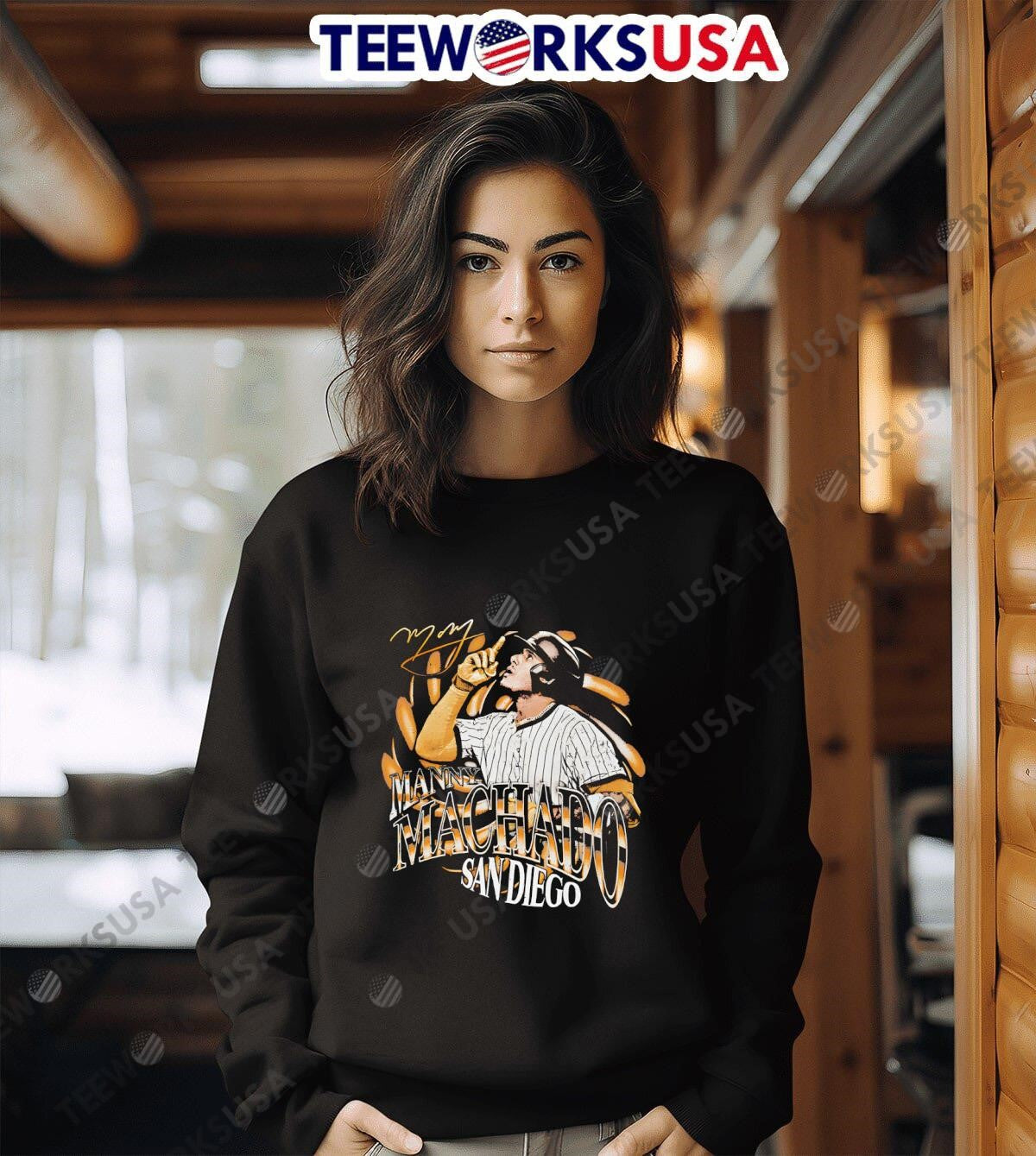 Manny Machado San Diego Grunge - Adult & Kids T-Shirts, Sweatshirts & Hoodies apparel design preview 6