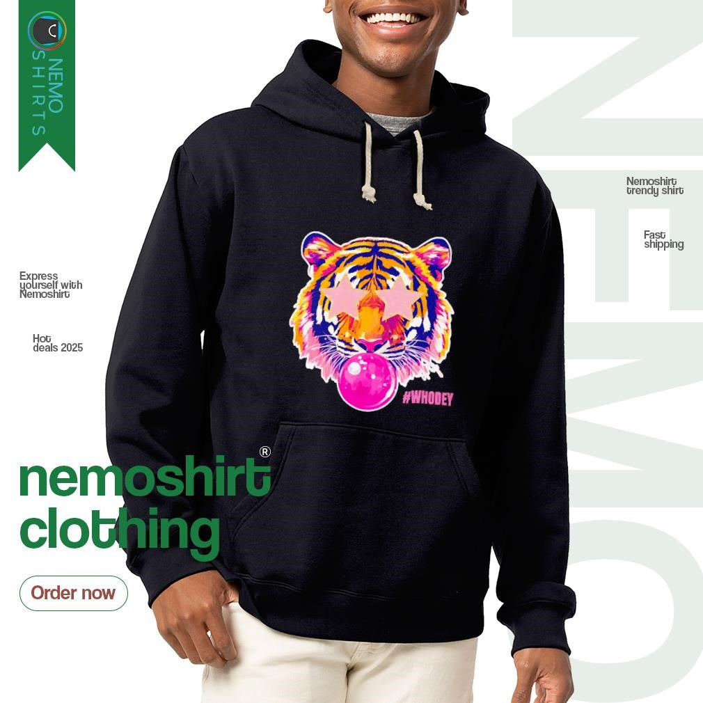 Star eye bubble blowing tiger - Adult & Kids T-Shirts, Sweatshirts & Hoodies apparel design preview 2