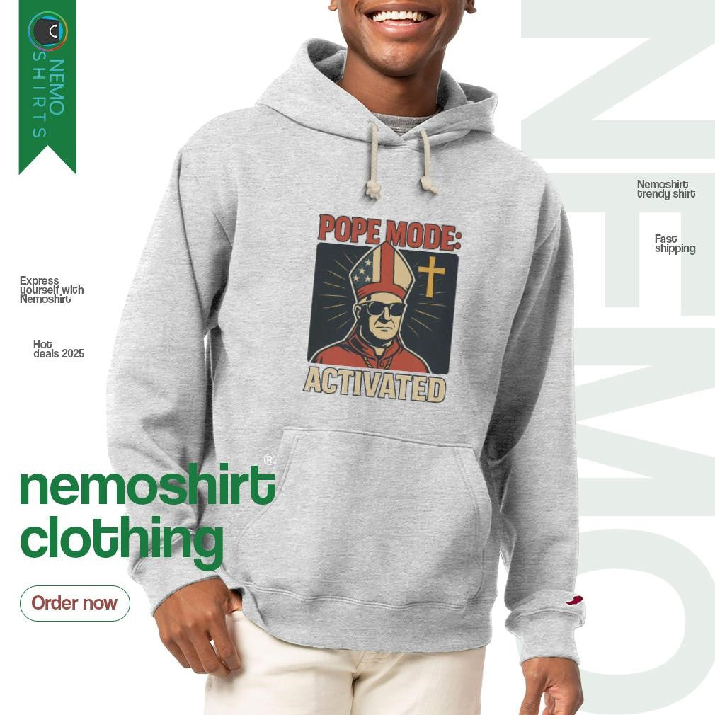 Pope mode activated Leo XIV - Adult & Kids T-Shirts, Sweatshirts & Hoodies apparel design preview 2