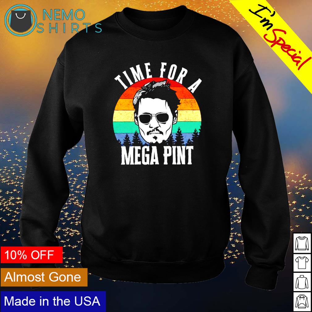Johnny Depp time for a mega pint vintage - Adult & Kids T-Shirts, Sweatshirts & Hoodies apparel design preview 4