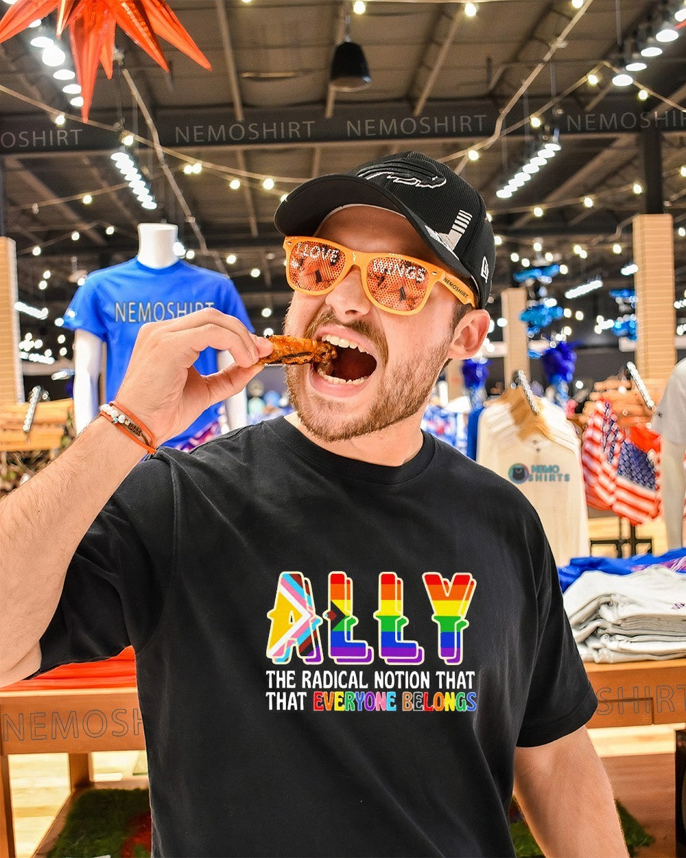 Ally the radical notion that everyone belongs - Adult & Kids T-Shirts, Sweatshirts & Hoodies apparel design preview 1