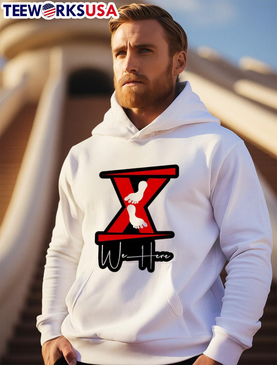 X We Here logo - Adult & Kids T-Shirts, Sweatshirts & Hoodies apparel design preview 2