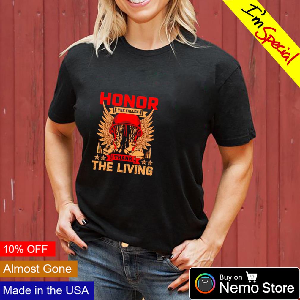 Honor the fallen thank living Veteran - Adult & Kids T-Shirts, Sweatshirts & Hoodies apparel design preview 3