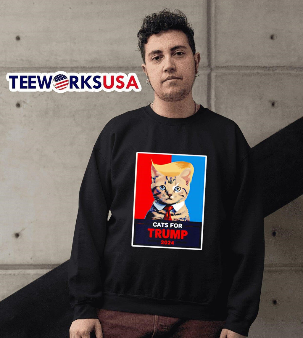 Cats for Trump 2024 Election - Adult & Kids T-Shirts, Sweatshirts & Hoodies apparel design preview 3