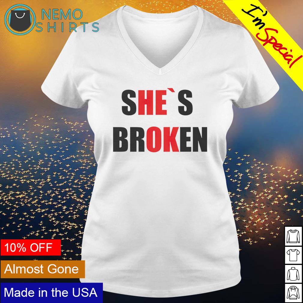 She's broken he's ok - Adult & Kids T-Shirts, Sweatshirts & Hoodies apparel design preview 5