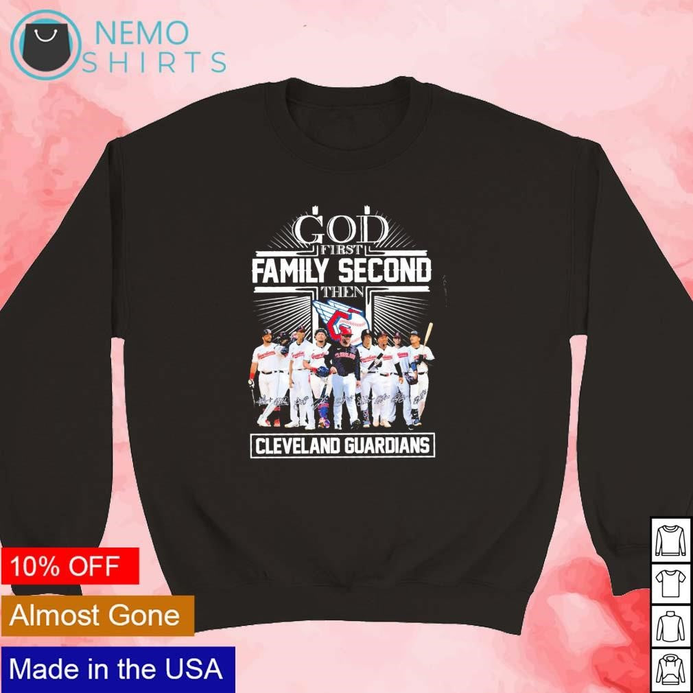 God first family second then Cleveland Guardians - Adult & Kids T-Shirts, Sweatshirts & Hoodies apparel design preview 5