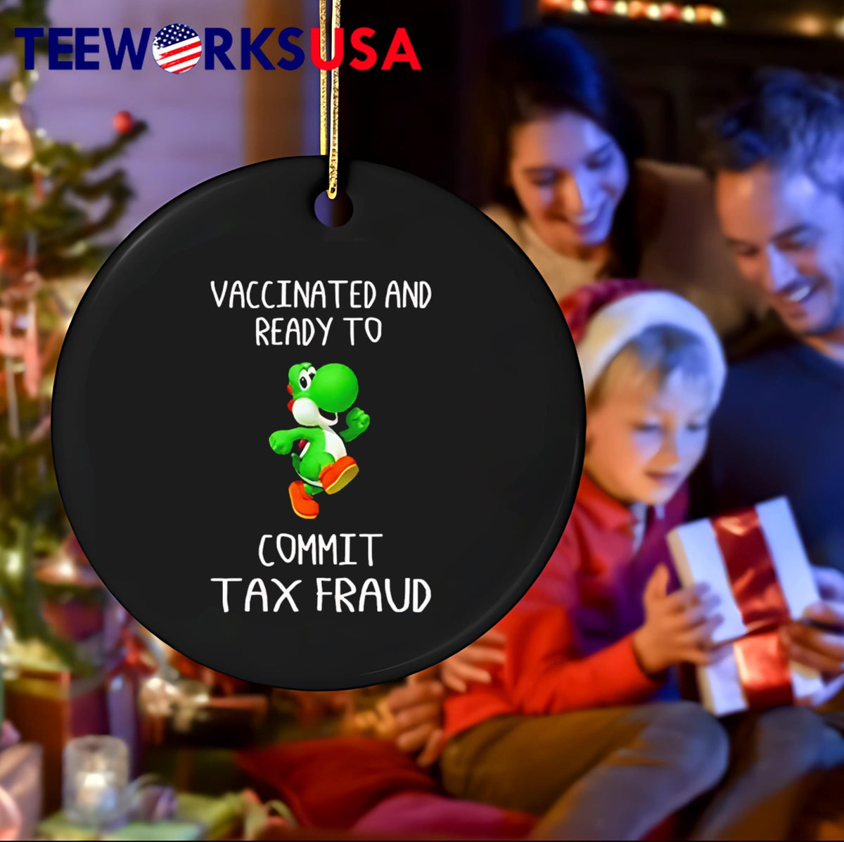 Vaccinated and ready to commit tax fraud yoshI - Adult & Kids T-Shirts, Sweatshirts & Hoodies apparel design preview 4