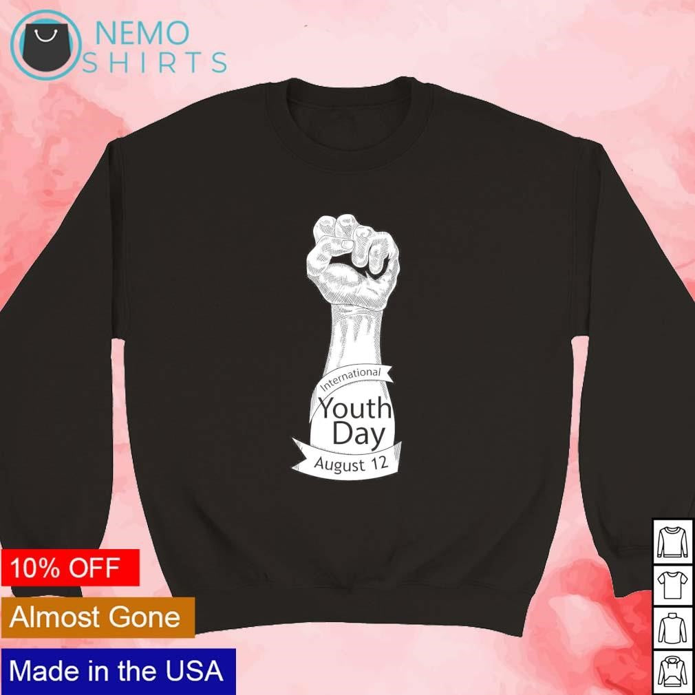 International youth day August 12 icon - Adult & Kids T-Shirts, Sweatshirts & Hoodies apparel design preview 3