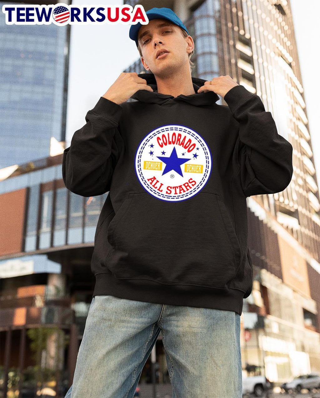 Colorado denver all stars logo - Adult & Kids T-Shirts, Sweatshirts & Hoodies apparel design preview 3