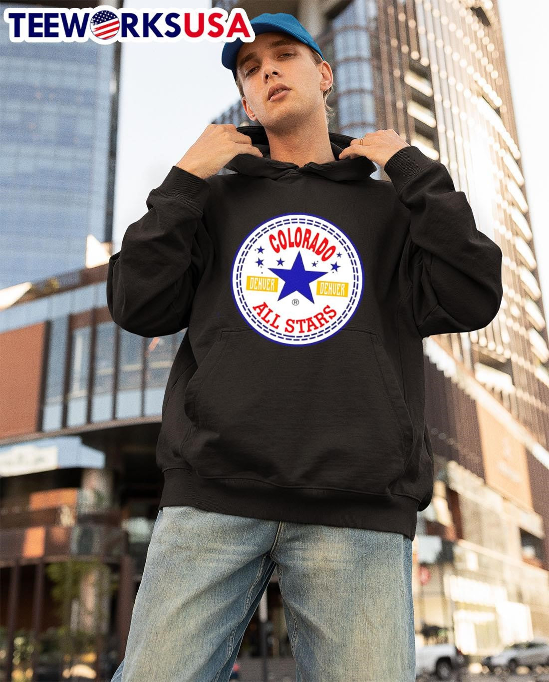 Colorado denver all stars logo - Adult & Kids T-Shirts, Sweatshirts & Hoodies apparel design preview 3