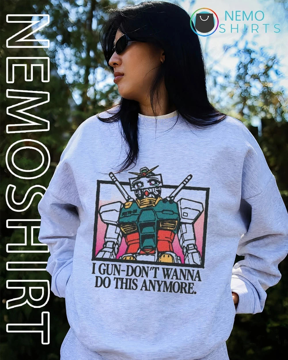Gun Dam I gun-don't wanna do this anymore - Adult & Kids T-Shirts, Sweatshirts & Hoodies apparel design preview 4