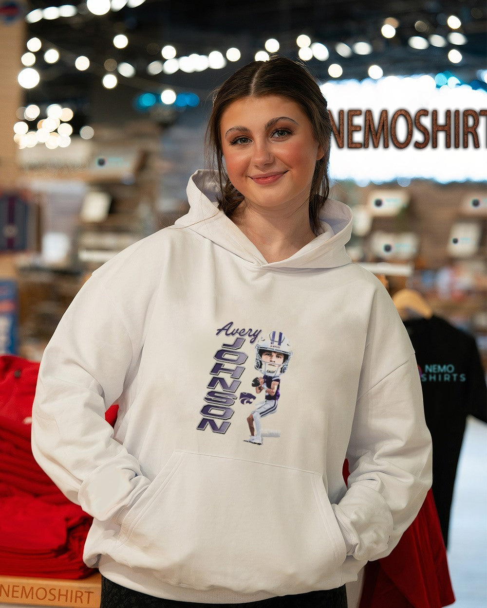 Avery Johnson Kansas State Wildcats football player - Adult & Kids T-Shirts, Sweatshirts & Hoodies apparel design preview 5