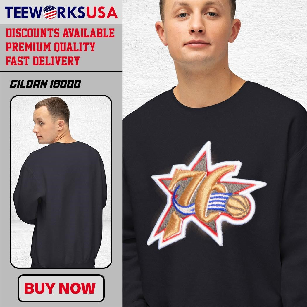 Philadelphia 76ers All Directions Corduroy logo - Adult & Kids T-Shirts, Sweatshirts & Hoodies apparel design preview 3