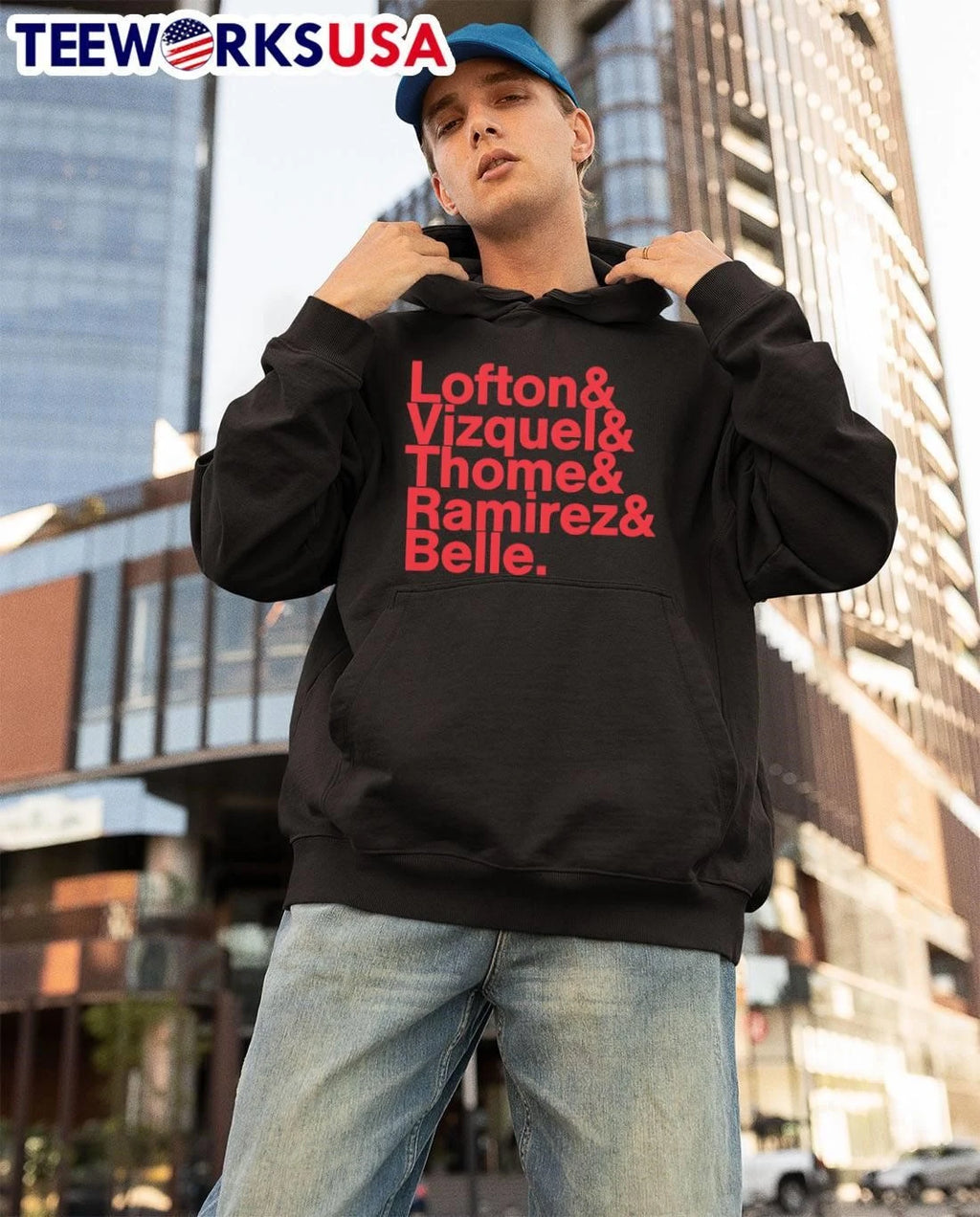 Cleveland Baseball Legends Lofton Vizquel Thome - Adult & Kids T-Shirts, Sweatshirts & Hoodies apparel design preview 3
