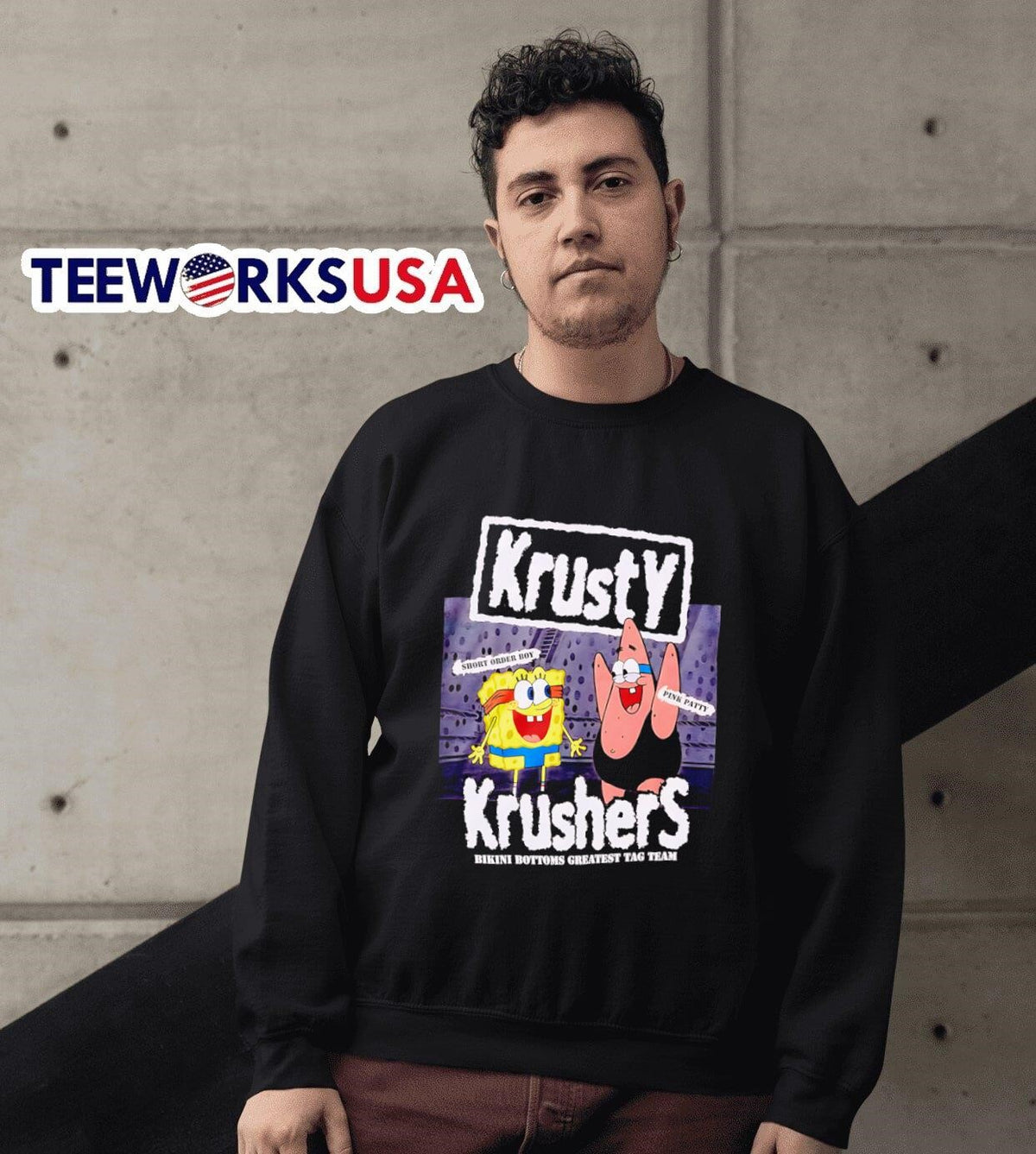 SpongeBob SquarePants Krusty Krushers Tag Team - Adult & Kids T-Shirts, Sweatshirts & Hoodies apparel design preview 6