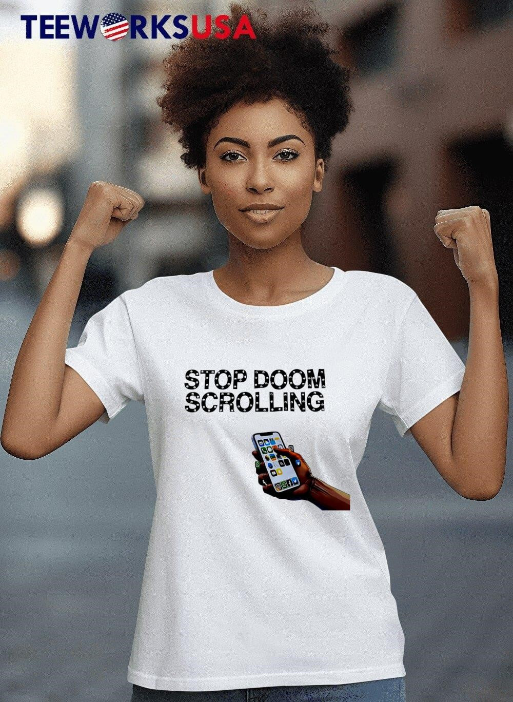 Stop Doom Scrolling cellular phone - Adult & Kids T-Shirts, Sweatshirts & Hoodies apparel design preview 8