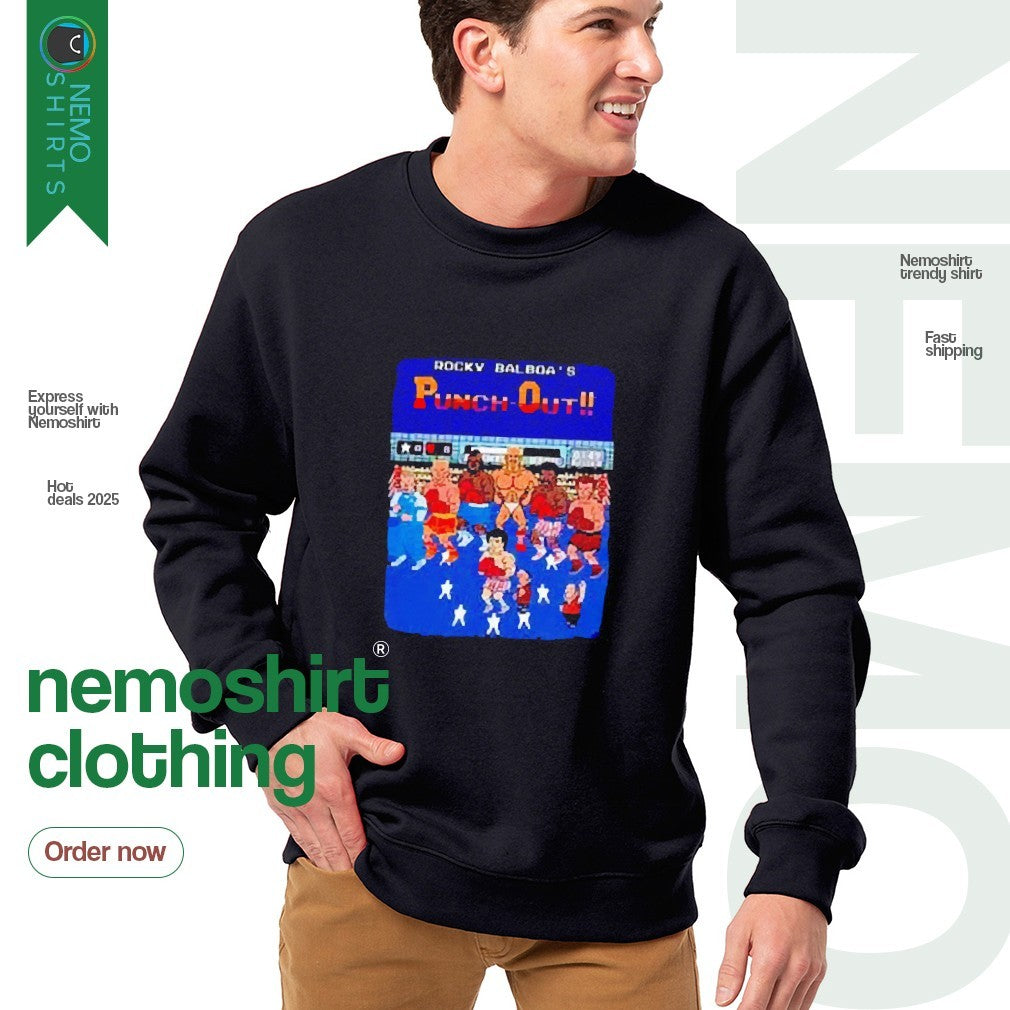 Rocky Balboa's punch out - Adult & Kids T-Shirts, Sweatshirts & Hoodies apparel design preview 4