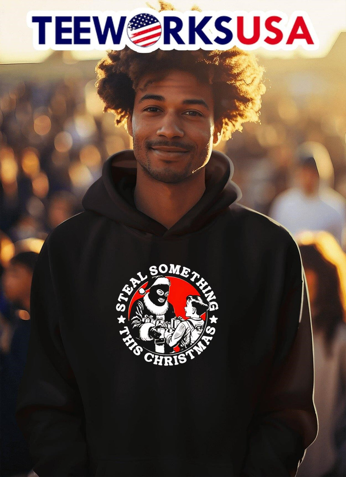 Steal Something This Christmas - Adult & Kids T-Shirts, Sweatshirts & Hoodies apparel design preview 2