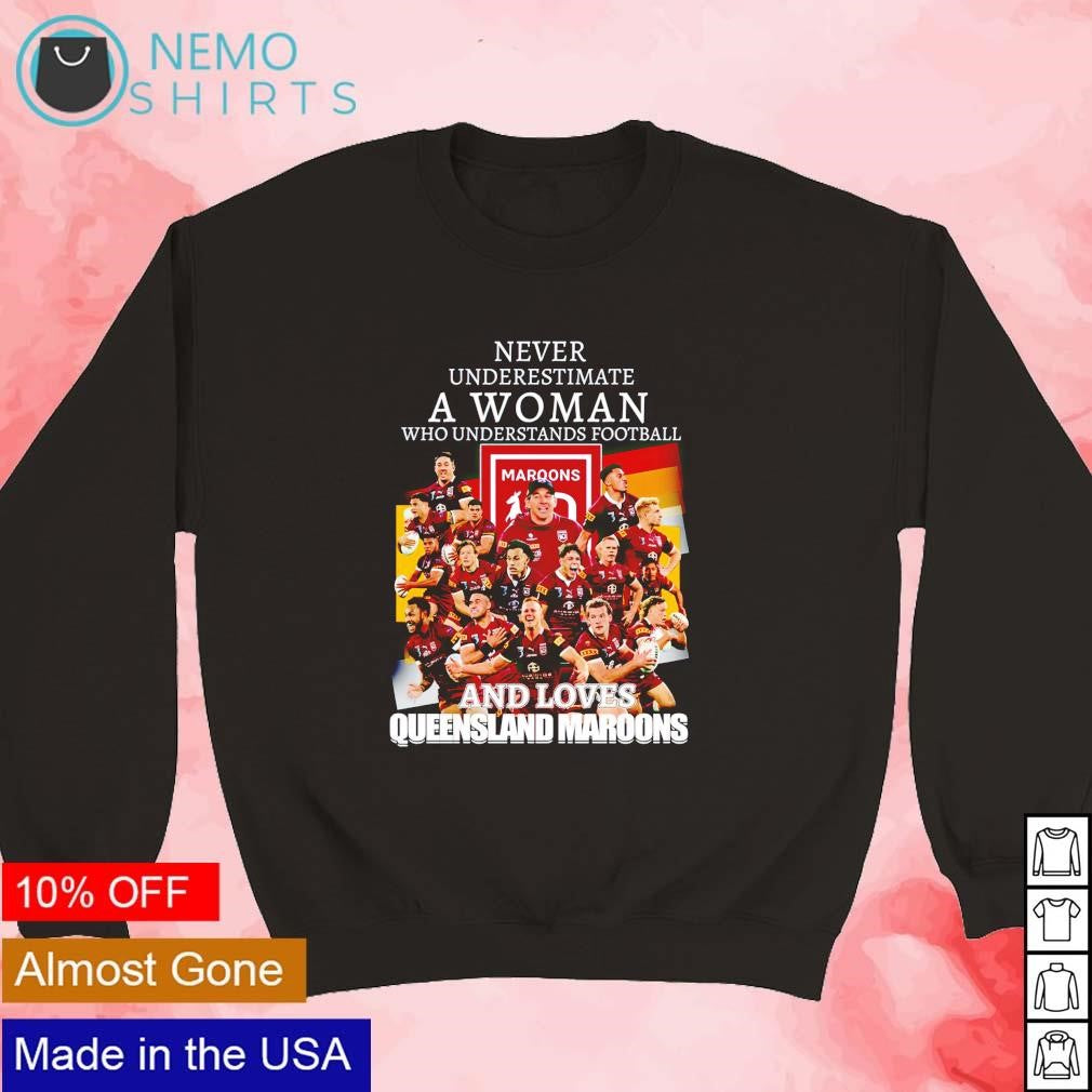 Never underestimate a woman who understands football - Adult & Kids T-Shirts, Sweatshirts & Hoodies apparel design preview 3
