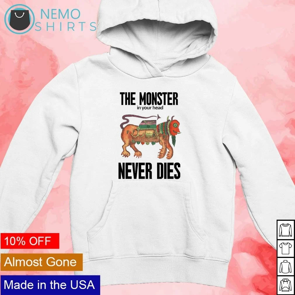 The Monster in Your Head Never Dies mental health - Adult & Kids T-Shirts, Sweatshirts & Hoodies apparel design preview 2