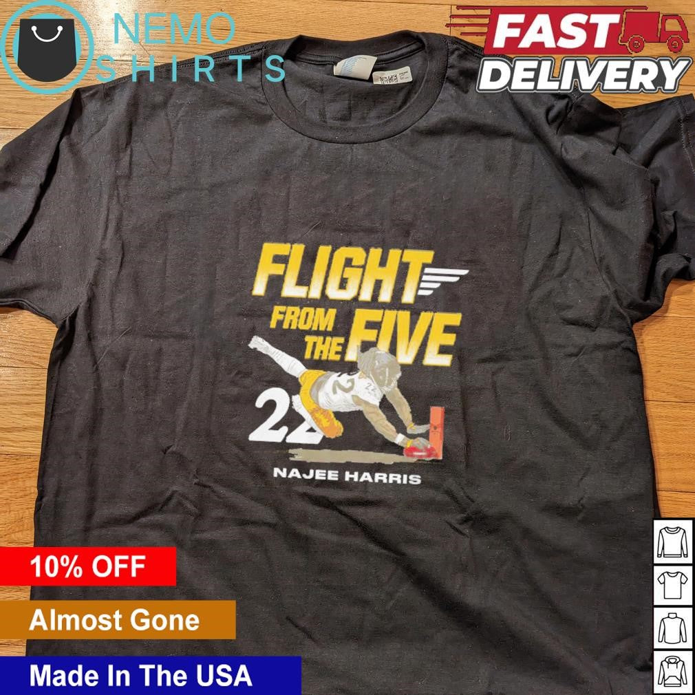 Flight from the five Najee Harris Pittsburgh Steelers - Adult & Kids T-Shirts, Sweatshirts & Hoodies apparel design preview 4